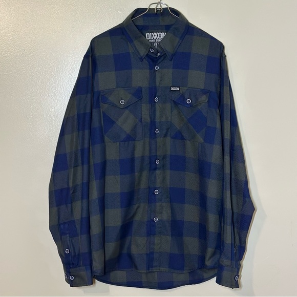 Dixxon Retired- Blue and Gray “O-Dark-30” Plaid Men's Shirt - Picture 1 of 4